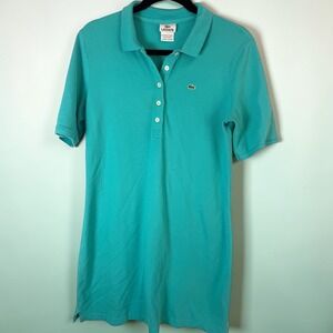 Lacoste Womens Turquoise Green Cotton Pique Short Sleeve Polo Shirt 4811L